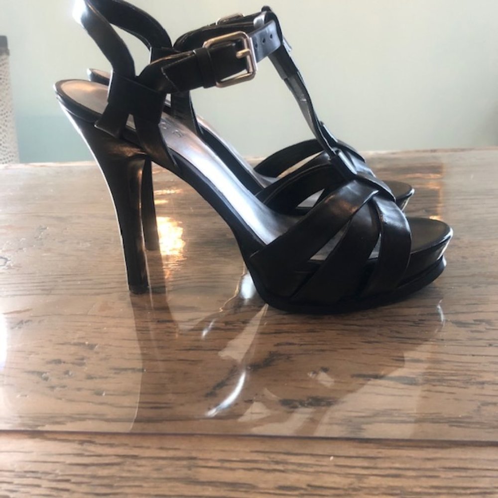 Guess brand black platform sandals